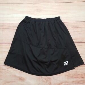 VTG Yonex Skirt Womens 28 Black Tennis Skort Elastic Waist Built-in Shorts
